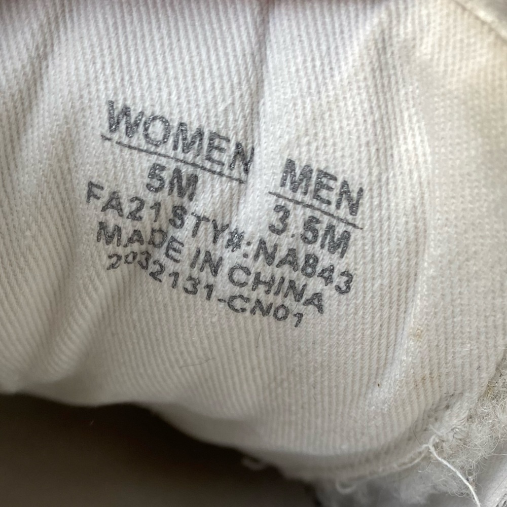 Madewell Sidewalk Low-Top Sneakers in Leather: Sherpa Edition size W5 M3.5 - Picture 9 of 9